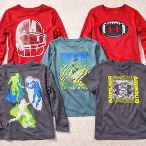 Athletic Works Kids Long Sleeve Tees - Red, Gray, Blue